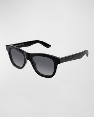 Men's AM0421SM Acetate Rectangle Sunglasses