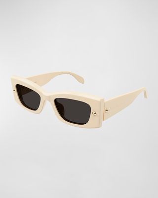 Men's AM0426Sm Acetate Rectangle Sunglasses