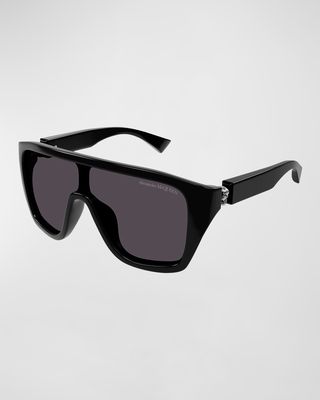 Men's AM0430SM Acetate Shield Sunglasses