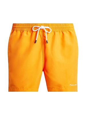 Men's Amalfi Drawstring Swim Shorts - Orange Poppy - Size Large - Orange Poppy - Size Large