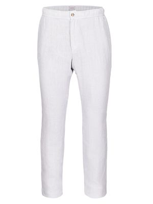 Men's Amalfi Linen Slim-Fit Pants - White - Size Small