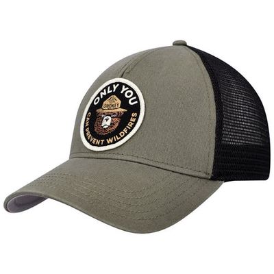 Men's American Needle Green Smokey the Bear Valin Trucker Adjustable Hat