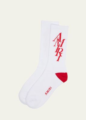 Men's Amiri Stack Crew Socks