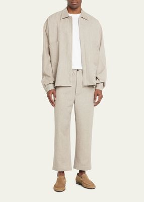 Men's Amoneto Linen-Cashmere Zip Jacket