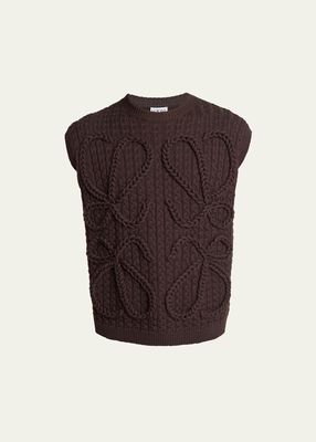 Men's Anagram Cable Sweater Vest