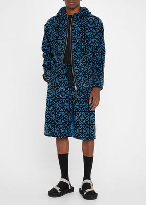 Men's Anagram Jacquard Fleece Shorts