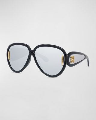 Men's Anagram Oversized Oval Sunglasses