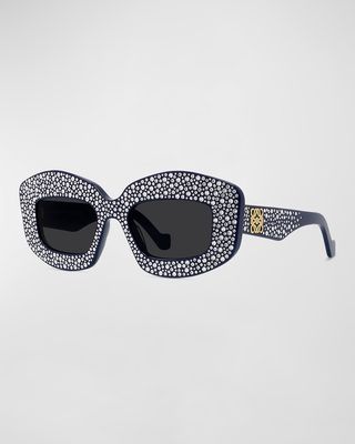 Men's Anagram Starry Night Rectangle Sunglasses