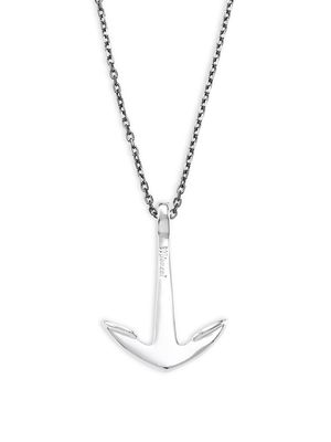 Men's Anchor Pendant Necklace - Silver - Silver