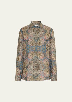 Men's Andre Linen Tapestry Bloom Sport Shirt