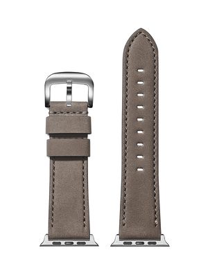 Men's Aniline Latigo Leather Smart Watch Strap - Heather Grey - Heather Grey