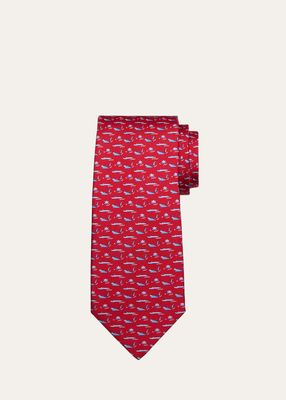 Men's Animali Printed Silk Tie