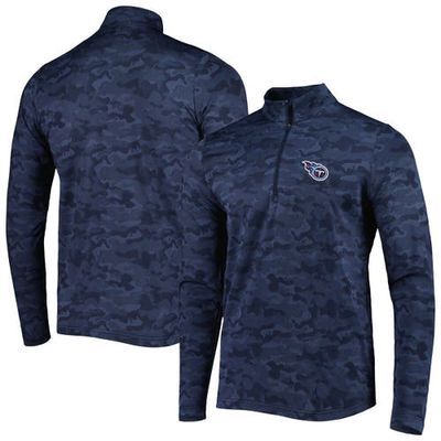 Men's Antigua Navy Tennessee Titans Brigade Quarter-Zip Sweatshirt