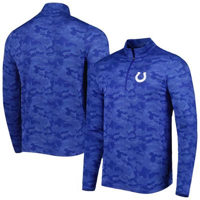 Men's Antigua Royal Indianapolis Colts Brigade Quarter-Zip Sweatshirt