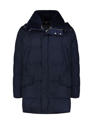 Men's Apres-Ski Parka Jacket - Navy Blue - Size Large