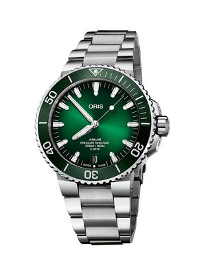 Men's Aquis Date Calibre 400 Stainless Steel Diver's Watch/43.5MM - Steel - Steel