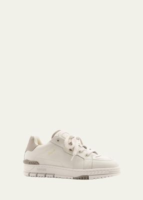 Men's Area Haze Leather and Textile Low-Top Sneakers