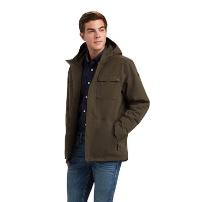 Men's Argentium Parka Jacket in Earth Cotton, Size: Small by Ariat