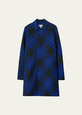 Men's Argyle Check Raincoat