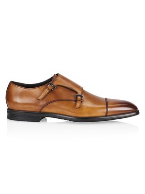 Men's Armando Leather Loafers - Tobacco - Size 7 - Tobacco - Size 7