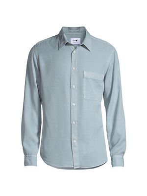 Men's Arne Button-Front Shirt - Dove Blue - Size Medium - Dove Blue - Size Medium