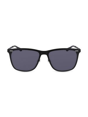 Men's Arrow 55MM Square Sunglasses - Matte Black - Matte Black