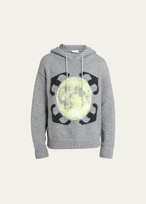 Men's Arrow Moon Chunky Knit Hoodie
