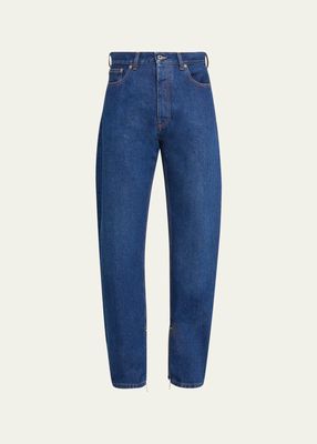 Men's Arrow Zip-Hem Straight-Leg Jeans
