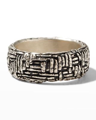 Men's Artisan Woven Texture Band Ring