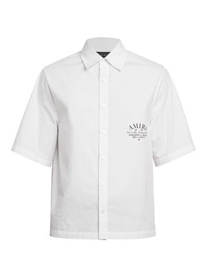 Men's Arts District Poplin Short-Sleeve Shirt - White - Size XXL