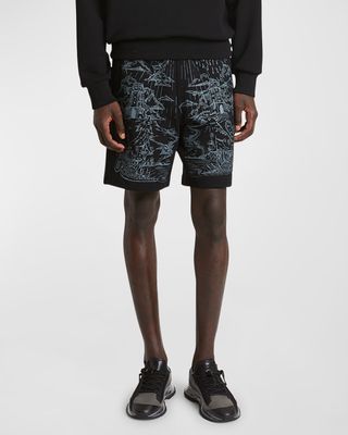 Men's Artwork Cotton Shorts