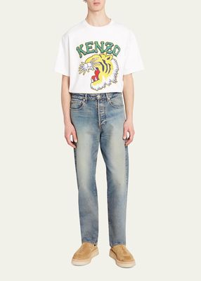 Men's Asagao Stone-Bleached Jeans