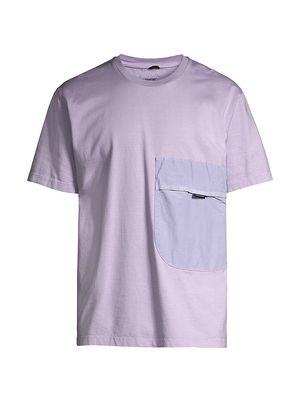 Men's Ash Jumbo Pocket T-Shirt - Lavender - Size Small - Lavender - Size Small