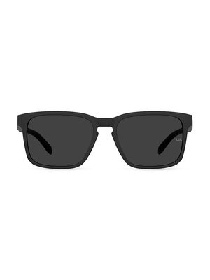 Men's Assist 57MM Square Sunglasses - Black Grey - Black Grey