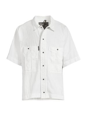 Men's Atom Patch Pockets Shirt - Ultra Light Grey - Size Small - Ultra Light Grey - Size Small