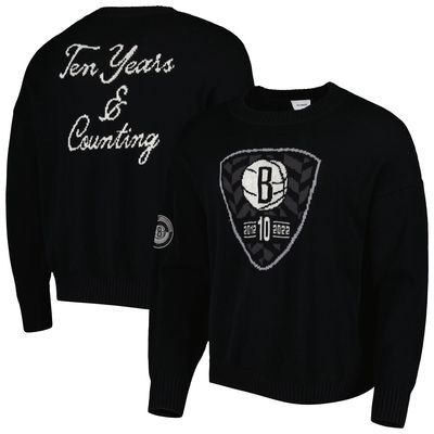 Men's AUTHMADE Black Brooklyn Nets 10th Anniversary Pullover Sweater