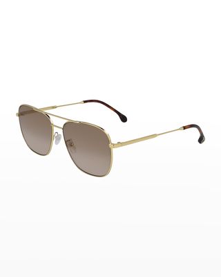 Men's Avery V2 Metal Double-Bridge Aviator Sunglasses