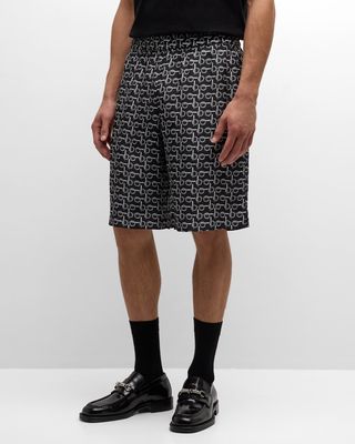 Men's B Closure Mulberry Silk Shorts