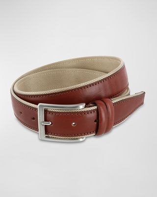 Men's Back Nine Leather and Nylon Belt