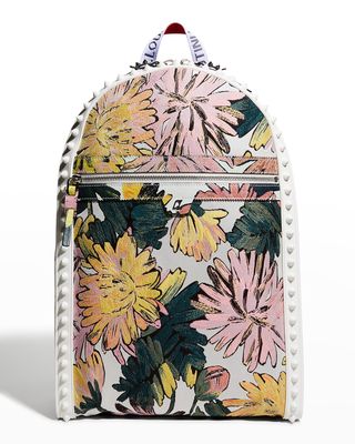 Men's Backparis Floral Fabric Backpack