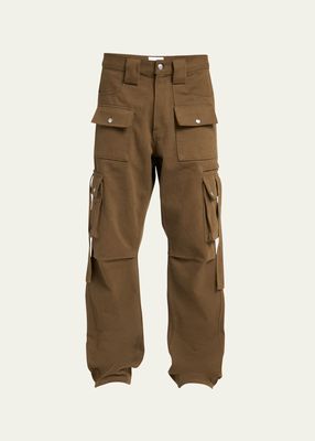 Men's Baggy Twill Multi-Pocket Cargo Pants