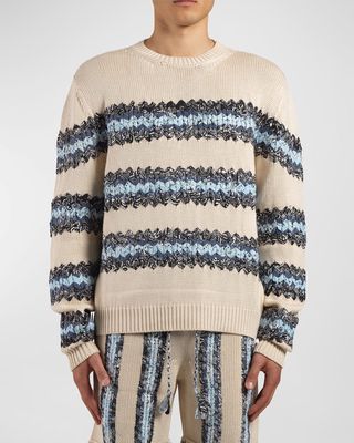 Men's Baja Bandana Wool-Cashmere Sweater