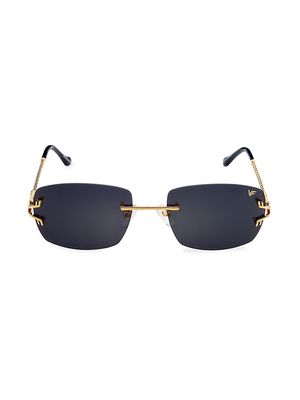 Men's Bal Harbour 56mm Rectangular Sunglasses - Yellow Gold - Yellow Gold