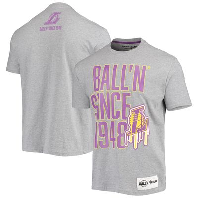 Men's BALL'N Heathered Gray Los Angeles Lakers Since 1948 T-Shirt