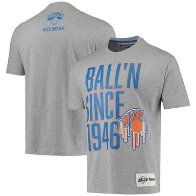 Men's BALL'N Heathered Gray New York Knicks Since 1946 T-Shirt in Heather Gray