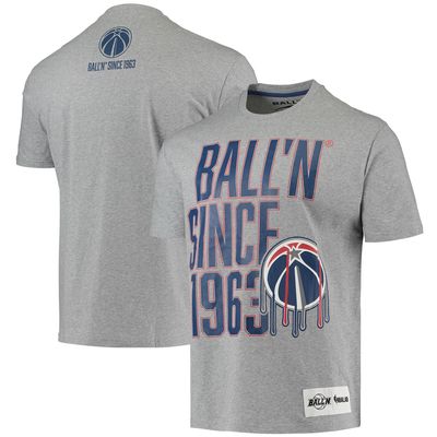 Men's BALL'N Heathered Gray Washington Wizards Since 1963 T-Shirt