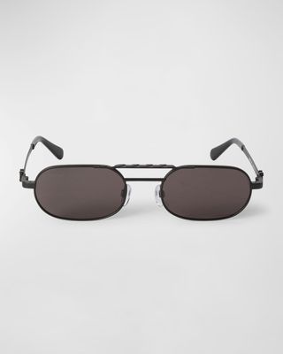 Men's Baltimore Double-Bridge Oval Sunglasses