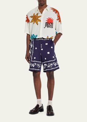 Men's Bandana-Print Shorts