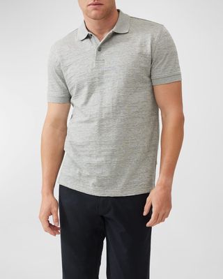 Men's Banks Road Cotton Jacquard Polo Shirt