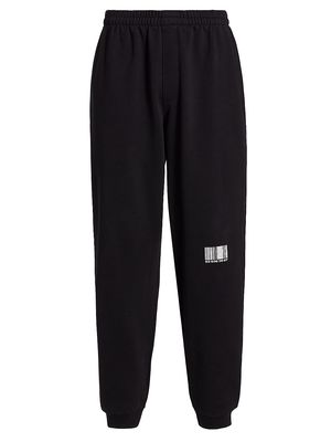 Men's Barcode Sweatpants - Black - Size XL - Black - Size XL